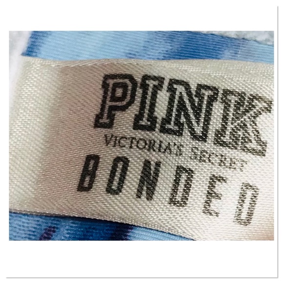 Victoria’s Secret PINK Bonded Underwire Cup Push Up Bra Blue Tie Dye Size Small - Picture 8 of 10